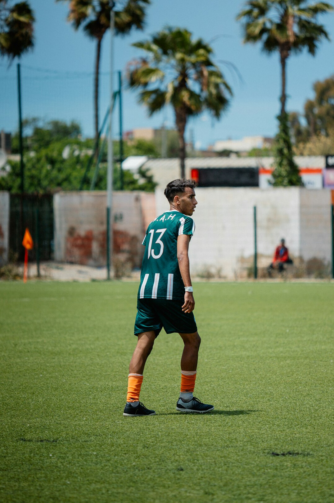 Portrait of a young Latino football player