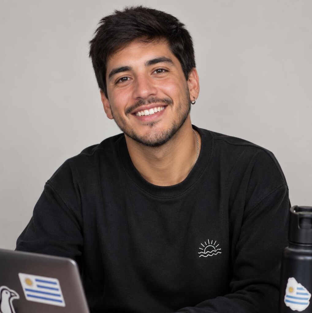 Studio portrait of a Latino social media manager