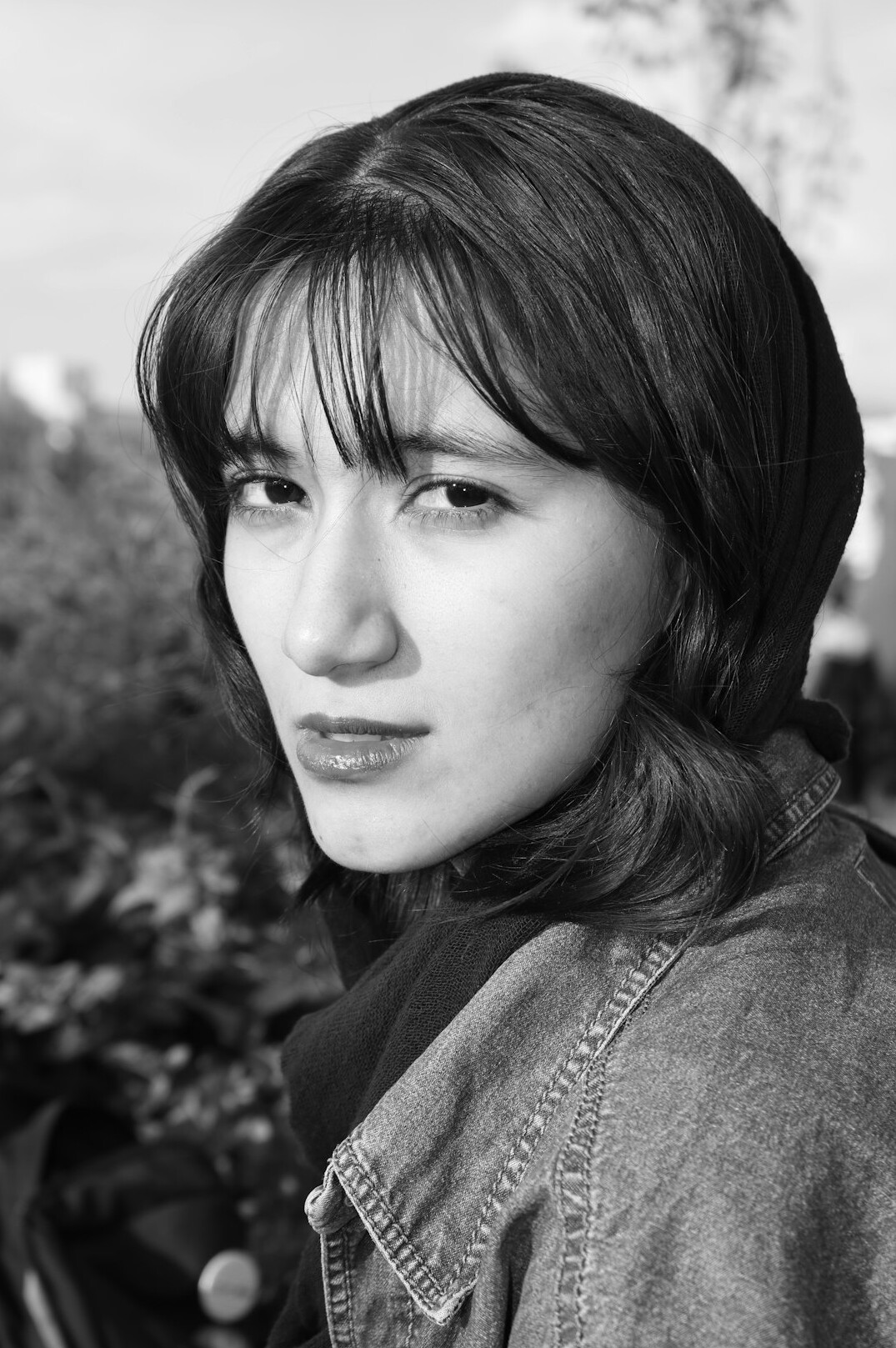 vintage black and white portrait